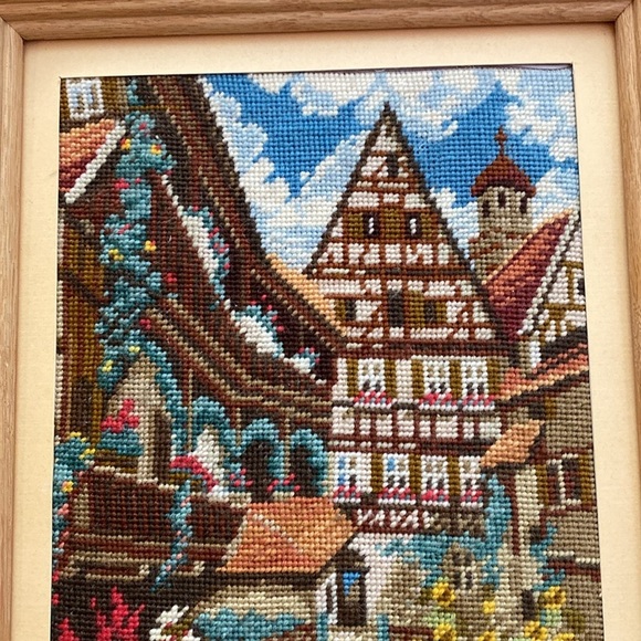 Framed Cross-Stitch Art with Wooden Frame - Picture 4 of 16
